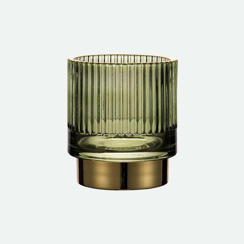 Elise Guldfolie Glas Makeup Holder &amp; Organizer
