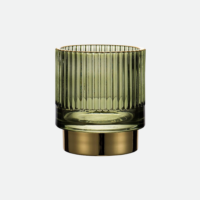 Elise Guldfolie Glas Makeup Holder & Organizer