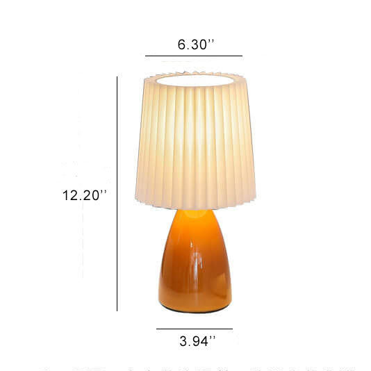 Skandinavisk Retro Bordlampe med Foldskaft og Glasbase