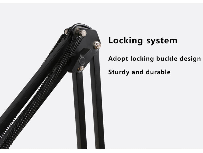 LED Foldbar Lang Arm Klemme Øjensikring USB Læselampe