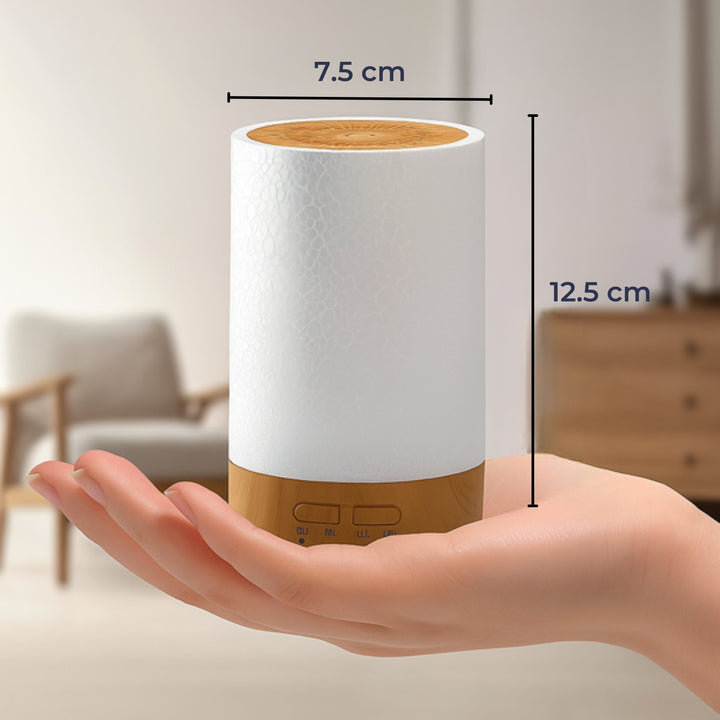 Æterisk Oliediffuser med LED Natlys – Stille Cool Mist – Soveværelse &amp; Hjem Afslapning