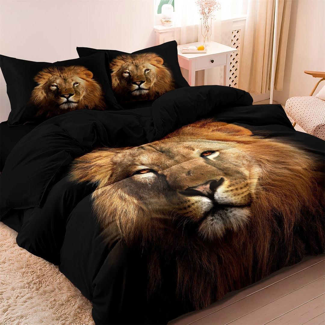 Safari Løveprint Duvet Cover – Afrikansk Vildmark til Dit Soveværelse