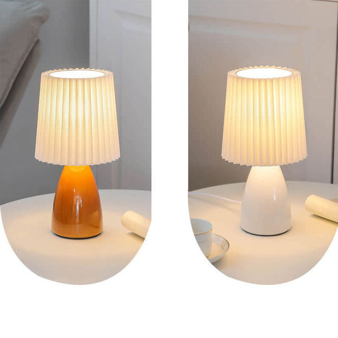 Skandinavisk Retro Bordlampe med Foldskaft og Glasbase