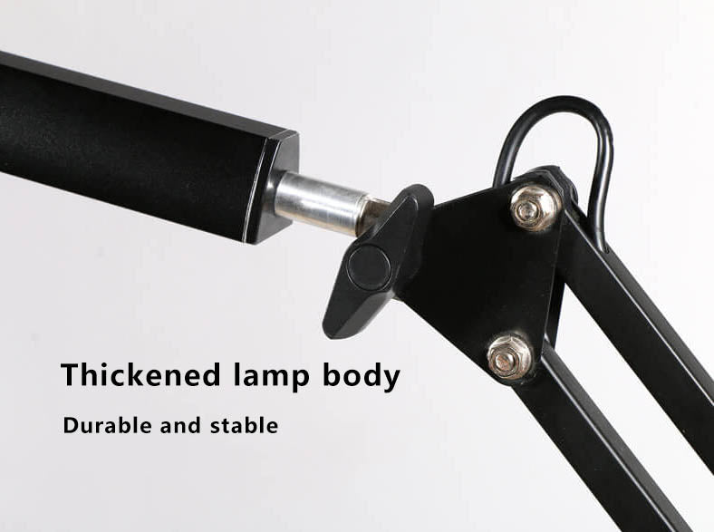 LED Foldbar Lang Arm Klemme Øjensikring USB Læselampe