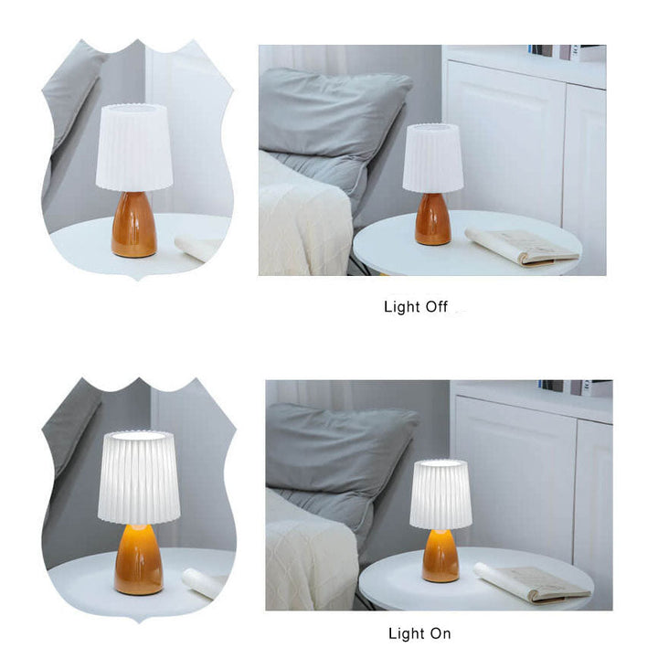Skandinavisk Retro Bordlampe med Foldskaft og Glasbase
