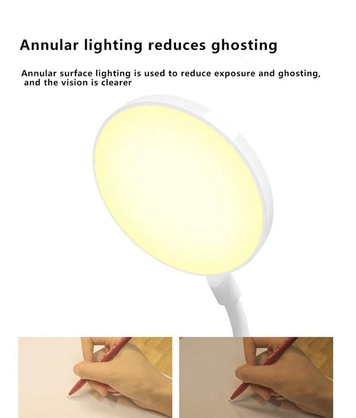 Simpel LED Klem Bordlampe genopladelig Øjenbeskyttelse Nattelys