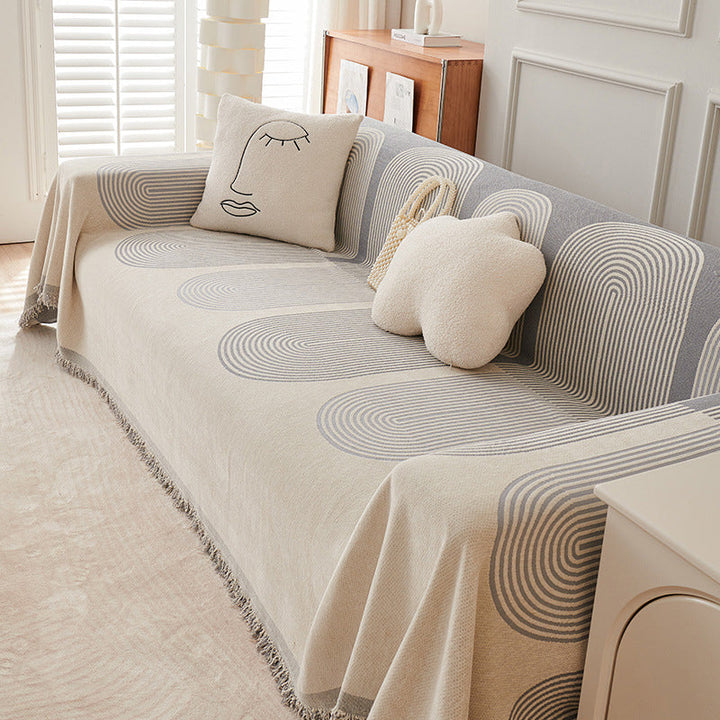 Dobbelt Sidet Chenille Sofa Betræk |