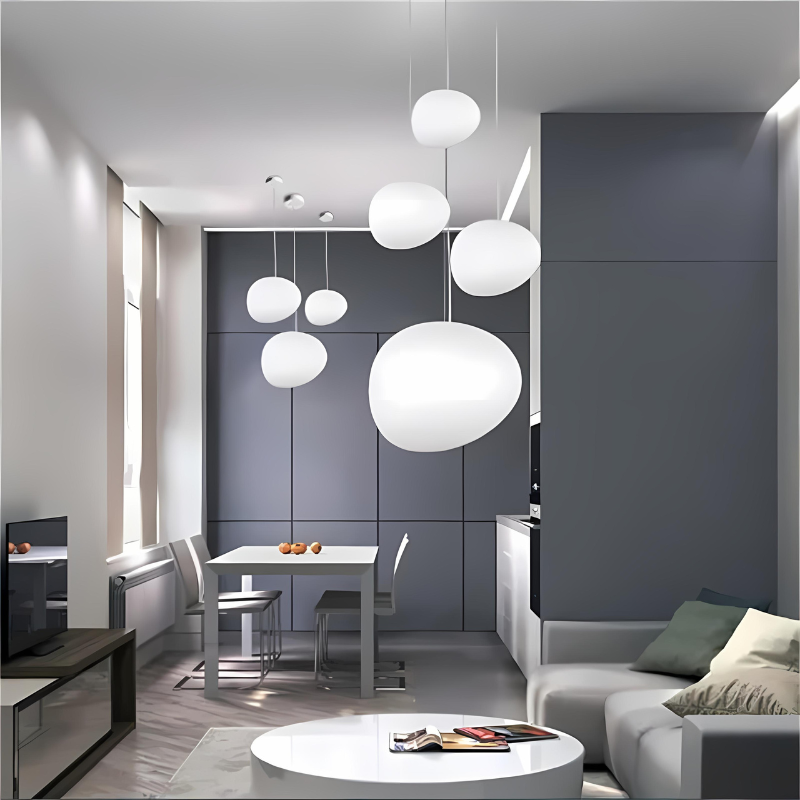 Elegant Glas Pebble Pendellampe
