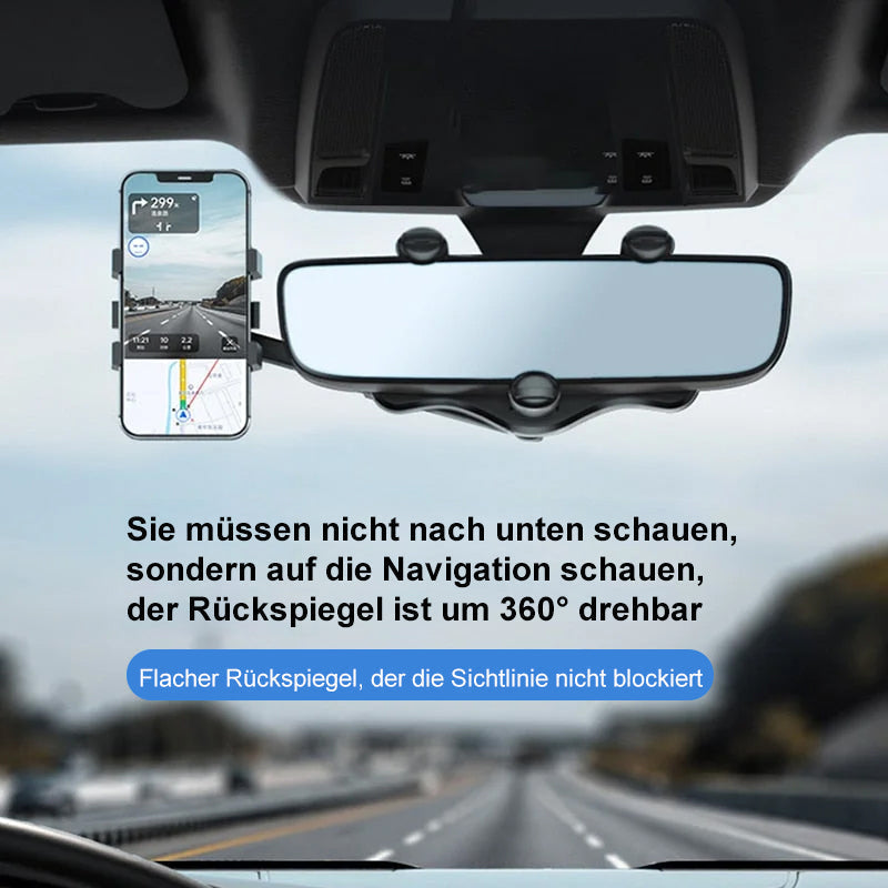 Multifunktionel Rotérbar Bil Bakspejl Telefonholder