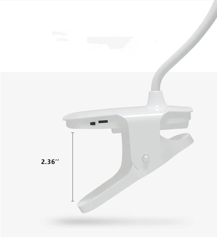 Simpel LED Klem Bordlampe genopladelig Øjenbeskyttelse Nattelys