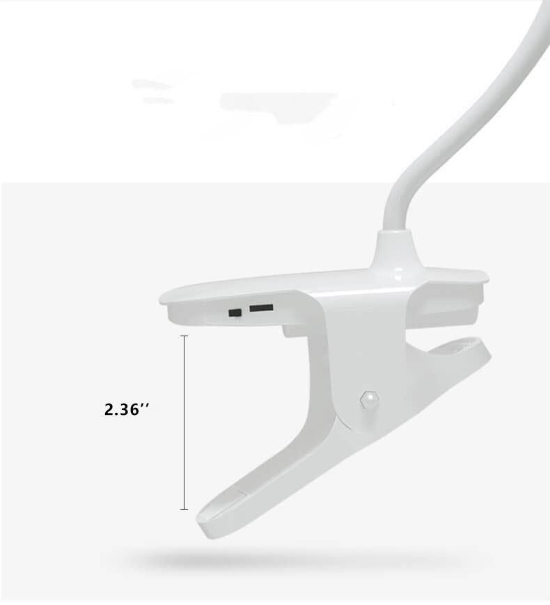 Simpel LED Clip Skrivebordslampe Genopladelig Øjenbeskyttelse Nattelys