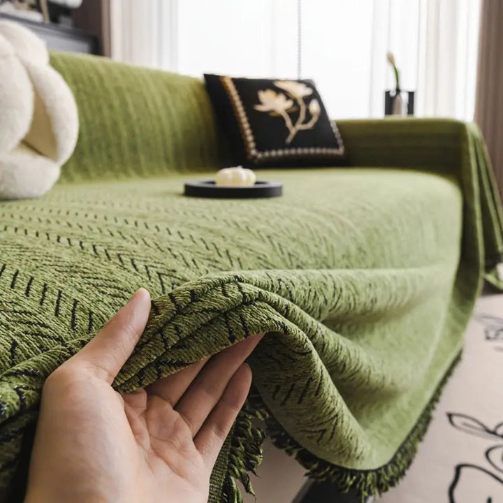 Herringbone Chenille Frynser Sofa Betræk