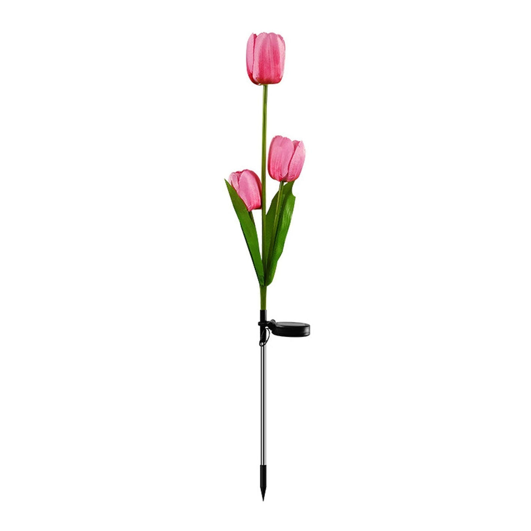 Solar Tulip Plænelampe Udendørs Have LED Tulipan Blomsterlampe Jordspyd Landskabsbelysning