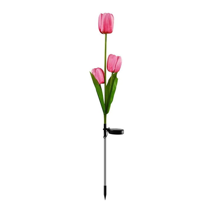 Solar Tulip Plænelampe Udendørs Have LED Tulipan Blomsterlampe Jordspyd Landskabsbelysning