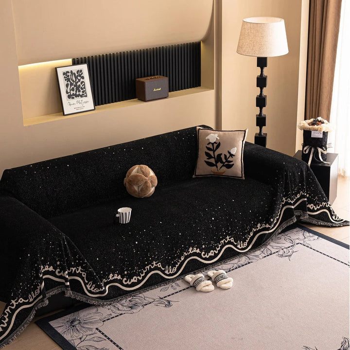 Kursiv Glitrende Chenille Sofa Betræk