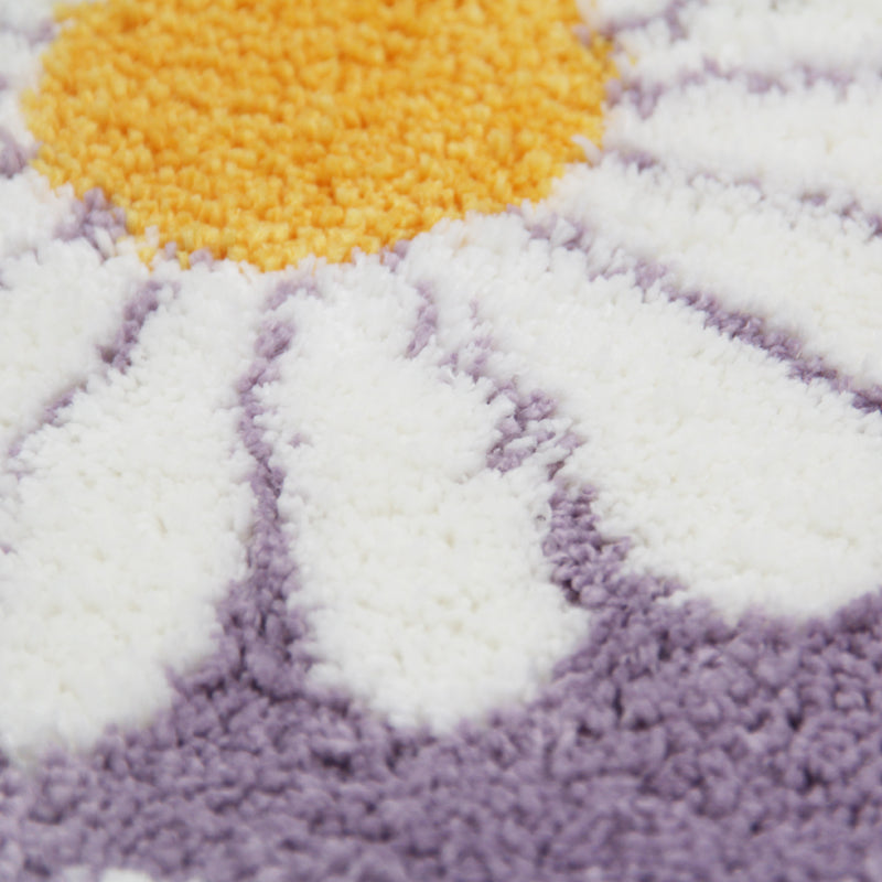 Feblilac Sweet Daisy Badeværelsesmåtte, Lilla Blomstertæppe