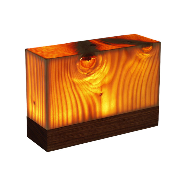 LumiWood – LED bordlampe med batteri og touch-kontrol