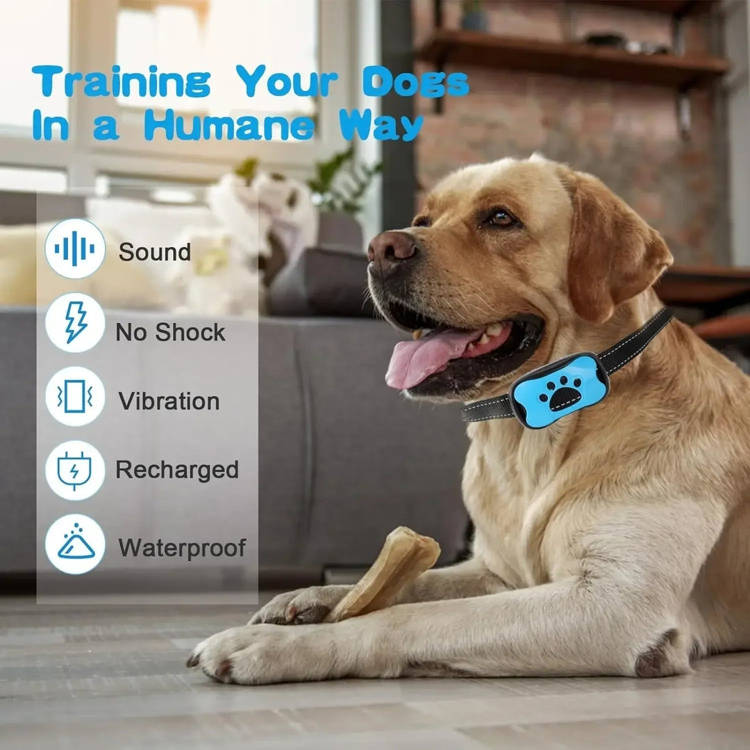 Anti-Bark Hundehalsbånd – Stop Uønsket Gøen med BarkBuddy Vibrationstræningshalsbånd til Hunde