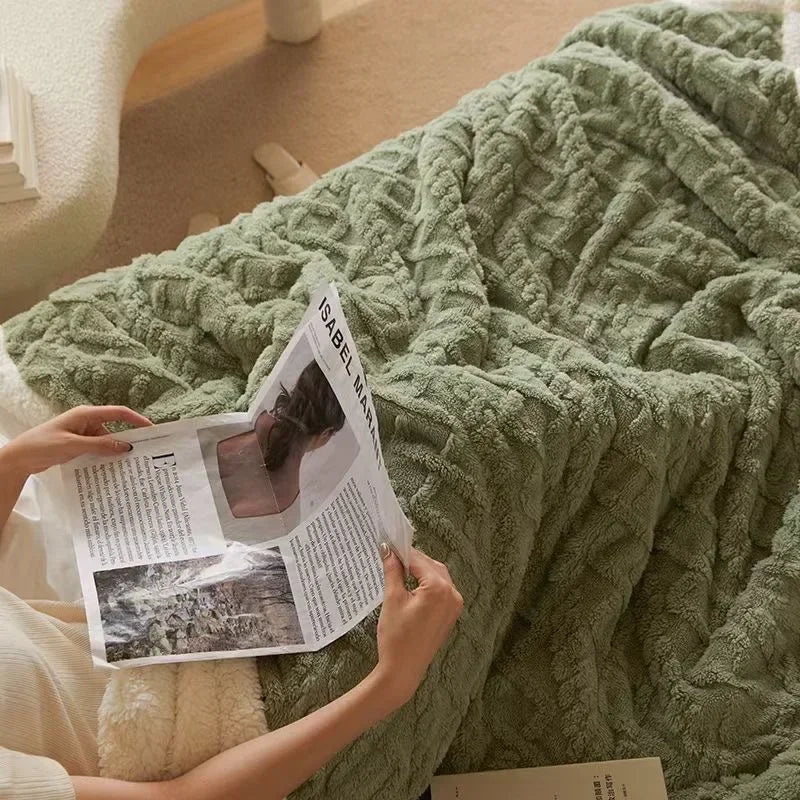 Tykt Vinter Lammeskinds Tæppe - WarmWool
