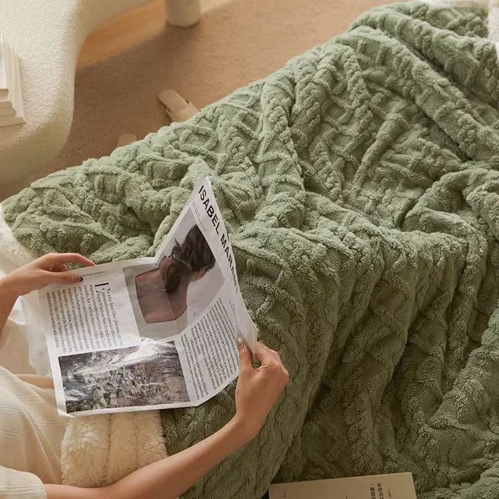 Tykt Vinter Lammeskinds Tæppe - WarmWool