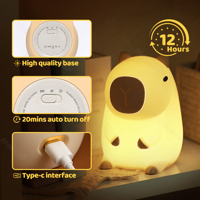 SquishBara | Capybara Squishy Nattelys Ideel Gave til Alle Aldre