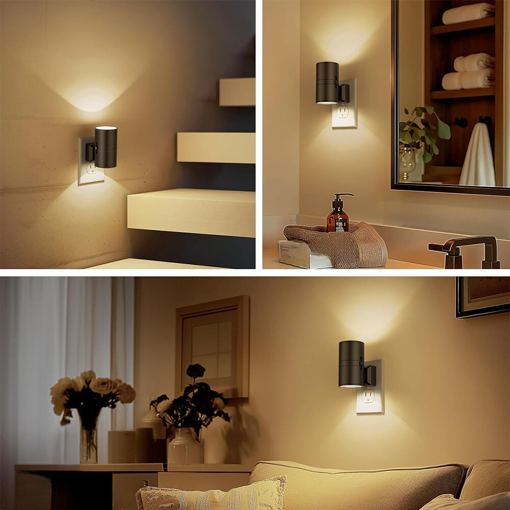 Nattelys stik med lysdetektion og justerbar lysstyrke