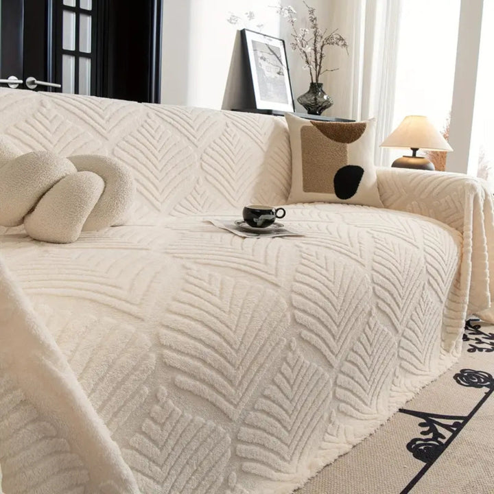 Fiskebensblad Design Fleece Sofa Betræk