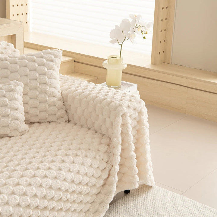 Plysset Kanin Faux Sofa Dække