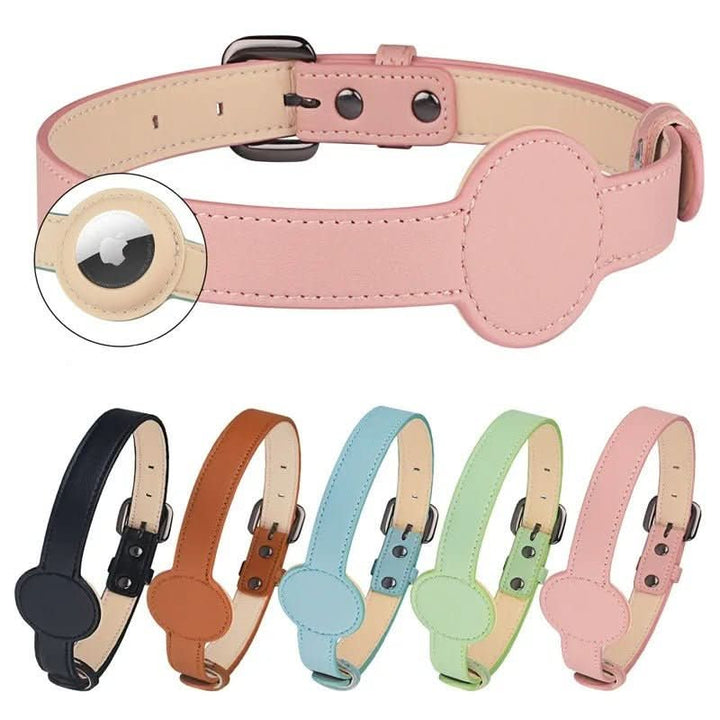 EDOUARD – Elegant hundehalsbånd med AirTag-holder &amp; vejrbestandigt design