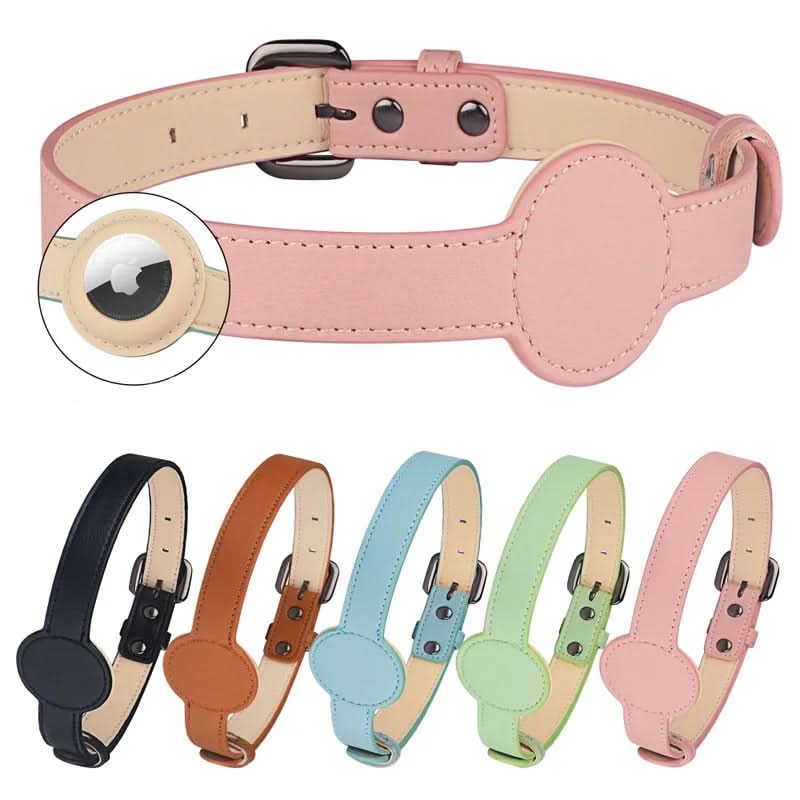 Hundehalsbånd med integreret AirTag-holder for sikkerhed og stil