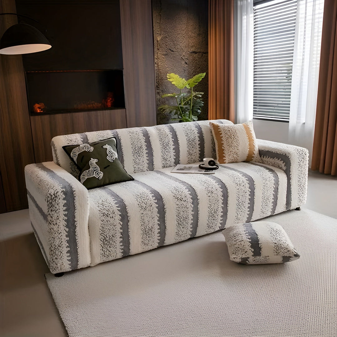 Plush sofaovertræk (2 dele) – Blødt, varmt og dekorativt | Beskytter din sofa stilfuldt |