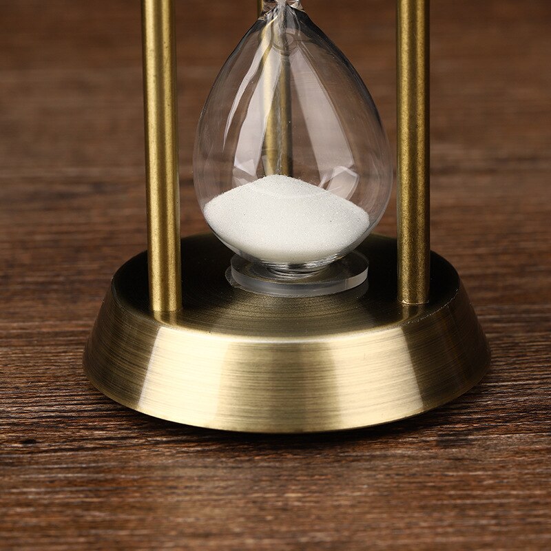 3/5/10 Minutters Retro Metal Håndværk Timeglas Pendul Hjemme Kontor Skrivebord Arrangement Ornament Sand Timer Sand Glas Dekoration
