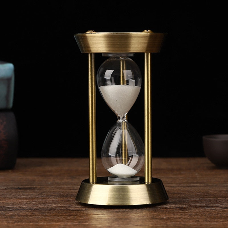 3/5/10 Minutters Retro Metal Håndværk Timeglas Pendul Hjemme Kontor Skrivebord Arrangement Ornament Sand Timer Sand Glas Dekoration