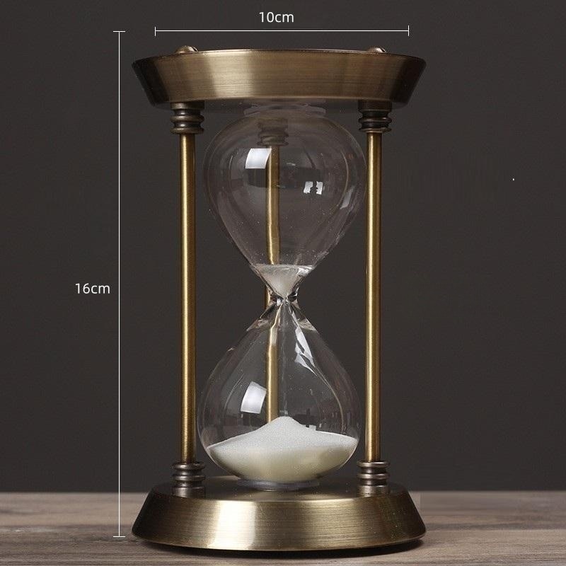 3/5/10 Minutters Retro Metal Håndværk Timeglas Pendul Hjemme Kontor Skrivebord Arrangement Ornament Sand Timer Sand Glas Dekoration