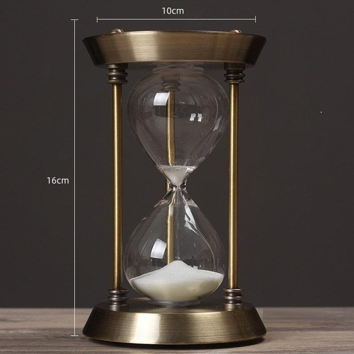 3/5/10 Minutters Retro Metal Håndværk Timeglas Pendul Hjemme Kontor Skrivebord Arrangement Ornament Sand Timer Sand Glas Dekoration