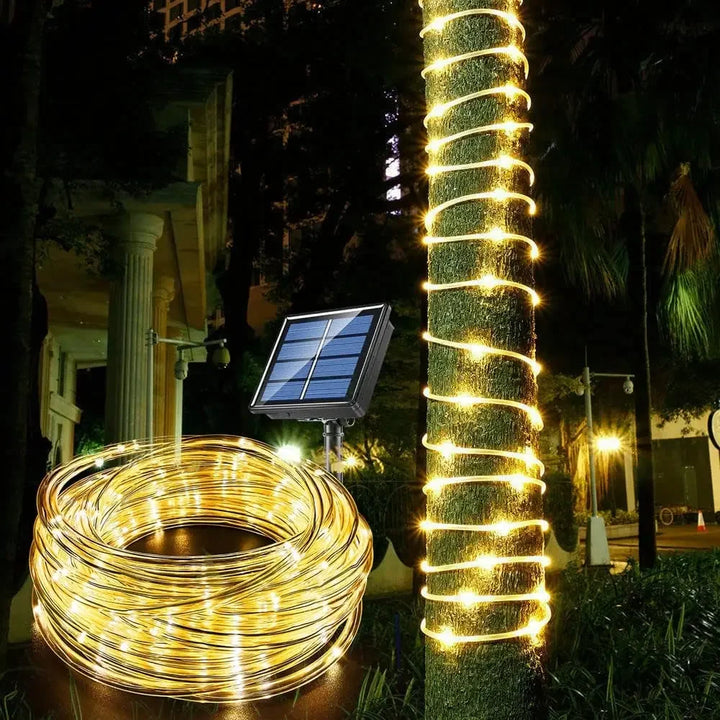 LED Solcelle Lyskæde - Udendørs Vandtætte Lygter til Jul, Have, Plæne, Træer, Hegn og Sti Dekoration