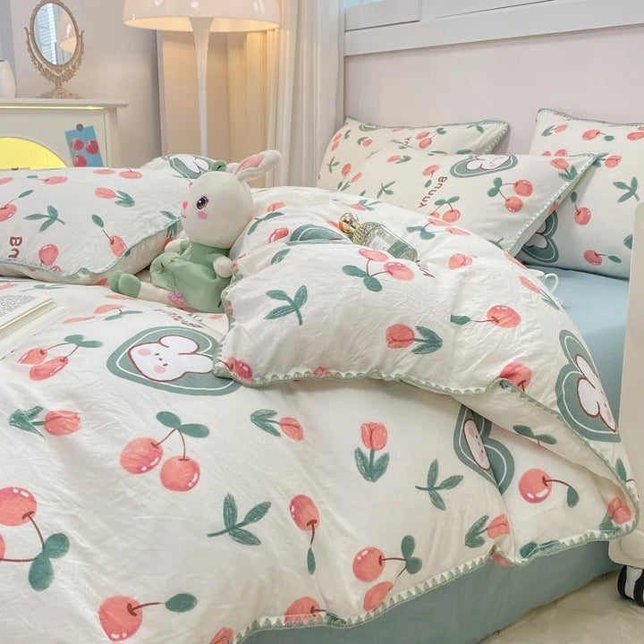 Blossom &amp; Berry Drøm Sengetøj Sæt 4pcs Blomster Duvet Cover