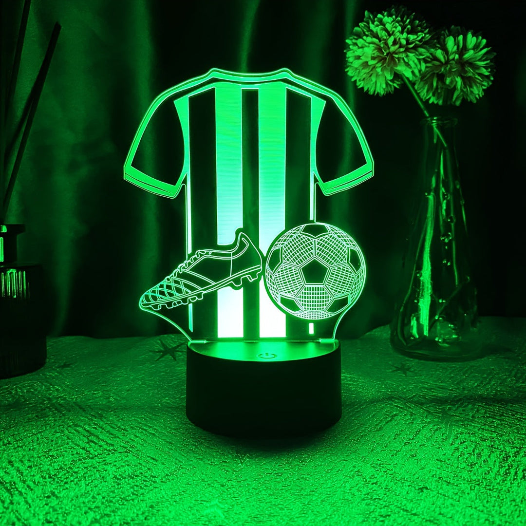 SportGlow Lampe - 3D LED Nattelys til Fodboldfans
