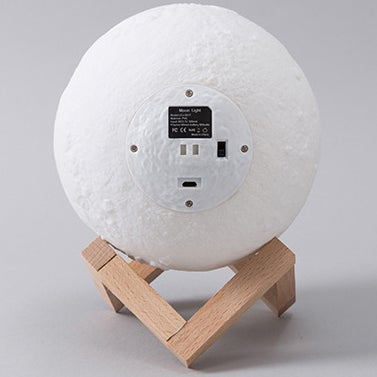 Kreativ Mini Genopladelig 3D-Printet Måne 1-Lys LED Bordlampe