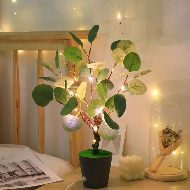 FestiGlow - Juleglød LED natlampe med dekorativ potte
