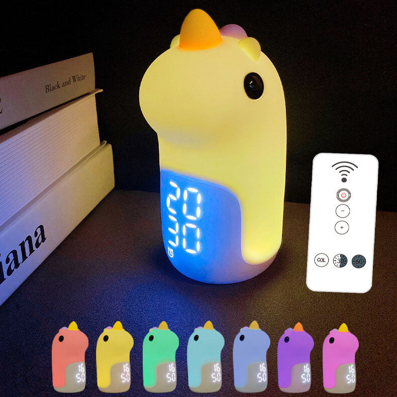 Unilora DreamLight Vækkeur | Enhjørning Design | Timer &amp; LED Nattelys | Børneværelse Dekor