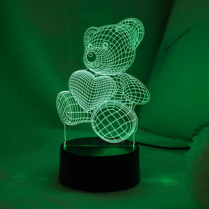 LumiBear – 3D Illusions Nattelys Teddybjørn