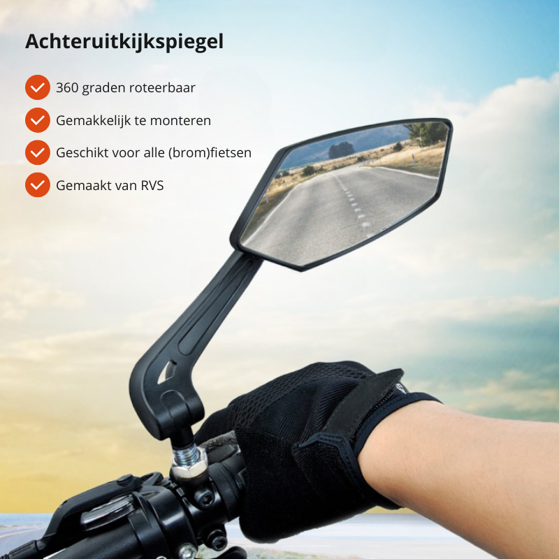 360° bakspejl til cykel med styrmontering |