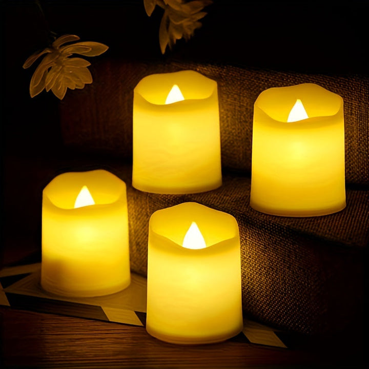 24/50/100 Pakke flameless LED lys – batteridrevne flakkende fyrfadslys, røgfrie og romantiske til bryllupper og forlovelser