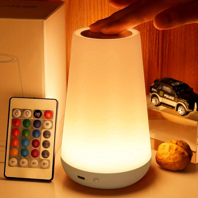 SpaceGlow – Trådløs LED Natlampe med Timer