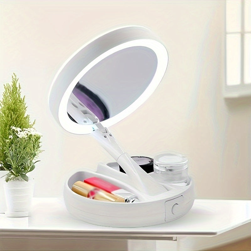 GlowMirror - Bærbar Makeup Spejl med LED