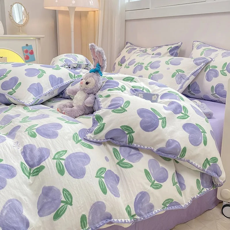 Blossom &amp; Berry Drøm Sengetøj Sæt 4pcs Blomster Duvet Cover