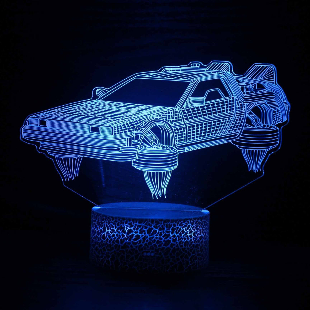 Sportsvognsserie 3D natlys LED stereo lys illusion lampe USB natbord lampe modelleringslampe dæmpning