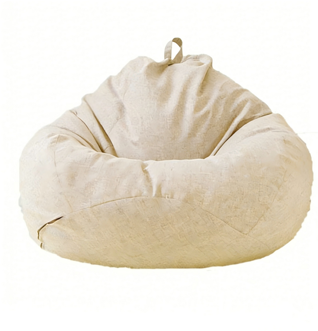 丨 Ensfarvet Beanbag Sofa Betræk