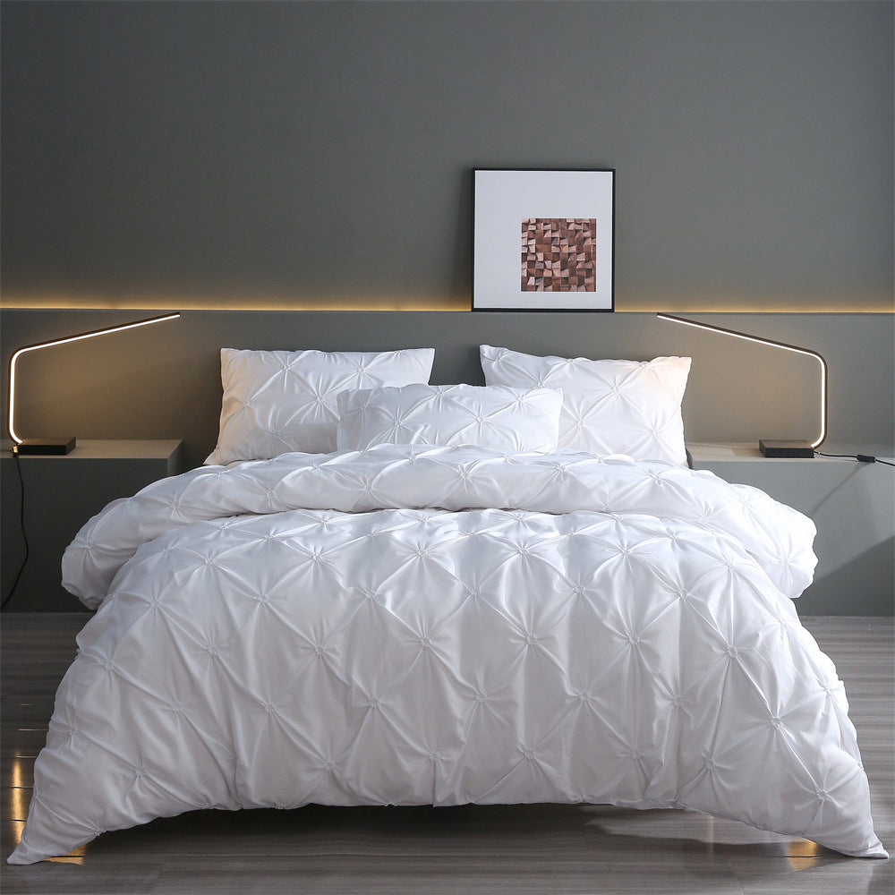 丨 Broderet Håndværk Tre-delt Sengetøj Sæt (Pudebetræk &amp; Dynebetræk)